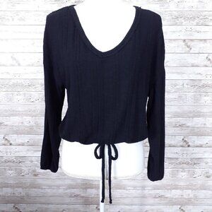 White Willow Womens Top SP Elastic Drawstring Cropped Waist 219